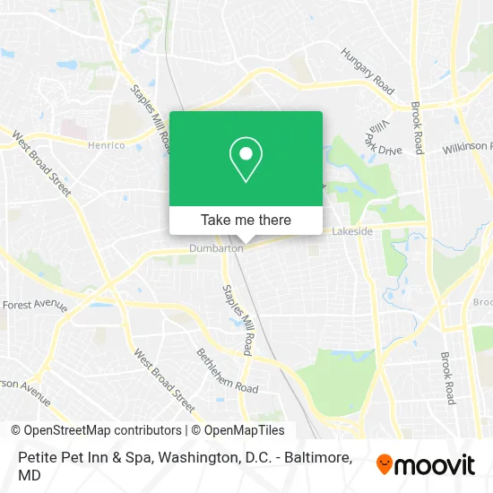 Petite Pet Inn & Spa map