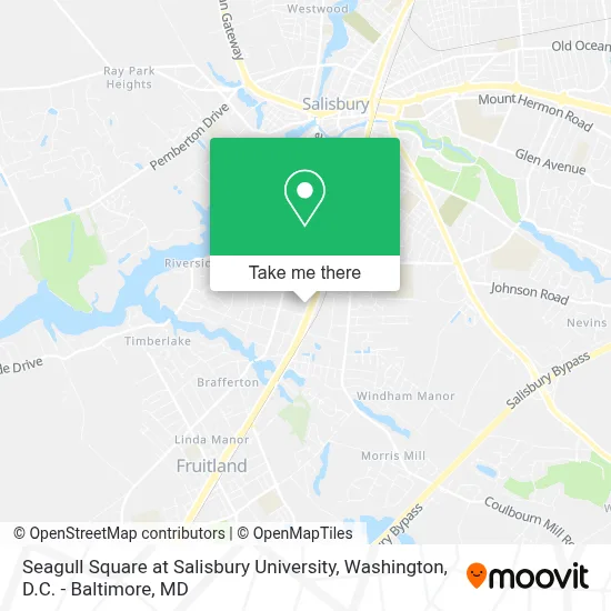 Seagull Square at Salisbury University map