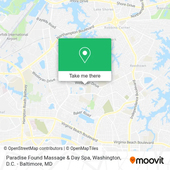 Paradise Found Massage & Day Spa map