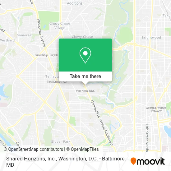 Shared Horizons, Inc. map
