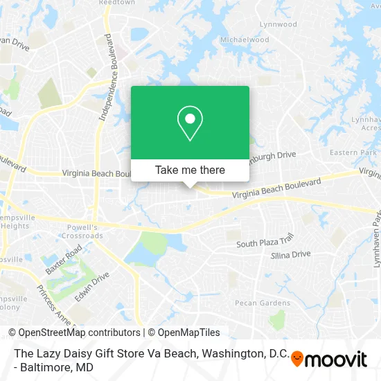 The Lazy Daisy Gift Store Va Beach map