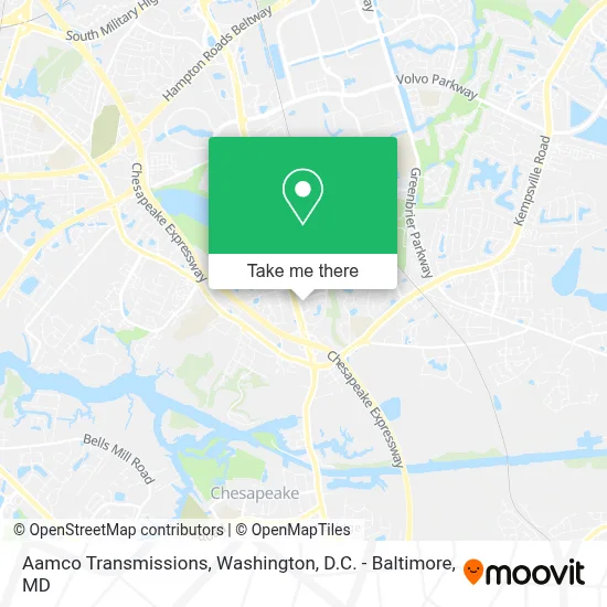 Aamco Transmissions map