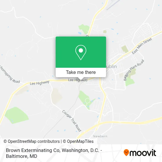 Brown Exterminating Co map