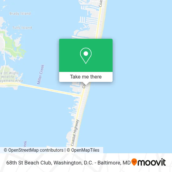 68th St Beach Club map