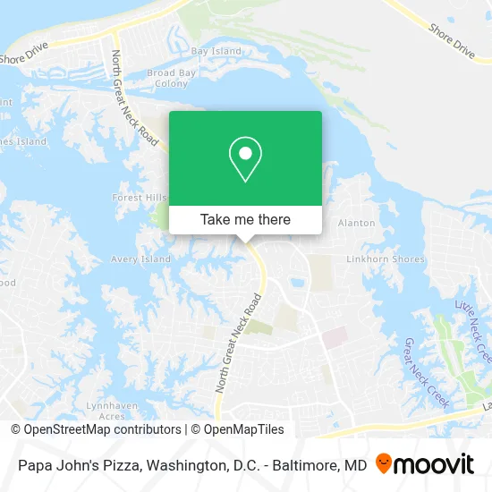 Papa John's Pizza map