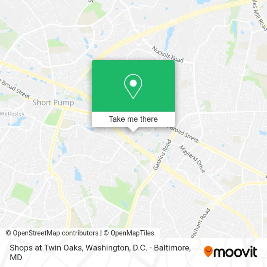 Shops at Twin Oaks map