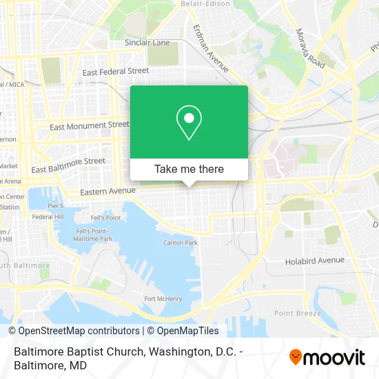 Baltimore Baptist Church map