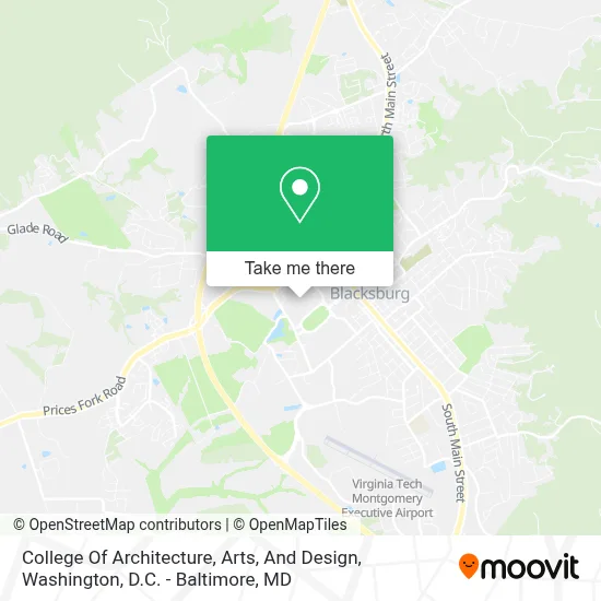 College Of Architecture, Arts, And Design map