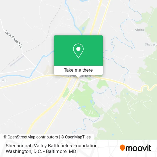 Shenandoah Valley Battlefields Foundation map