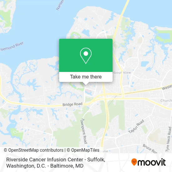 Riverside Cancer Infusion Center - Suffolk map