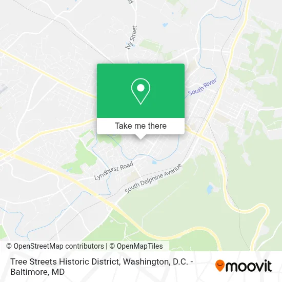 Tree Streets Historic District map