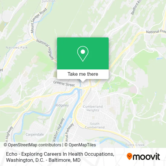 Echo - Exploring Careers In Health Occupations map