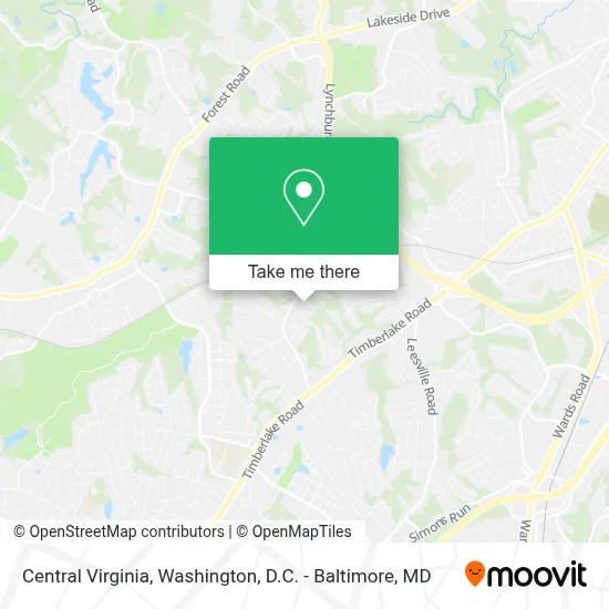 Central Virginia map