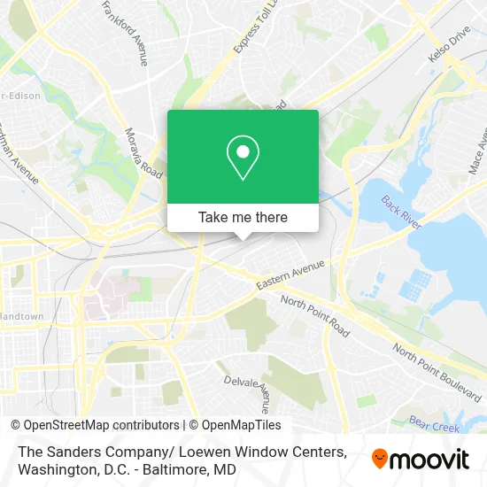 The Sanders Company/ Loewen Window Centers map