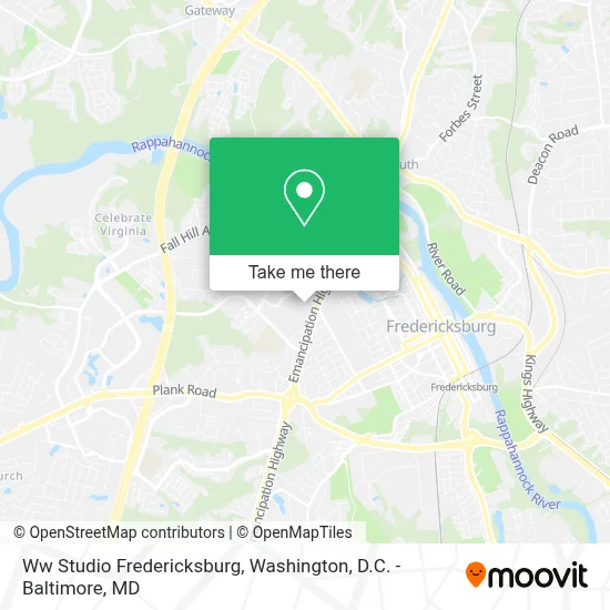 Ww Studio Fredericksburg map