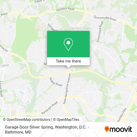 Garage Door Silver Spring map