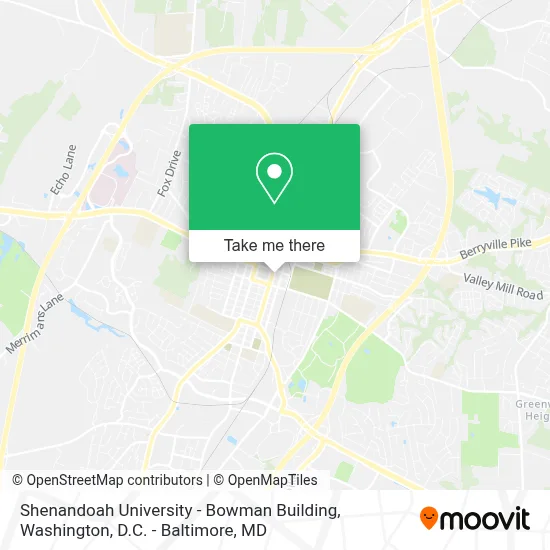 Shenandoah University - Bowman Building map