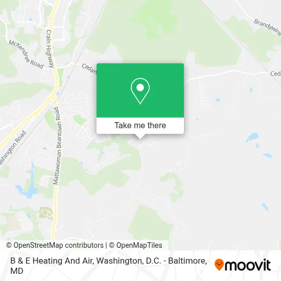 B & E Heating And Air map