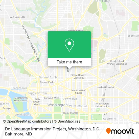 Dc Language Immersion Project map