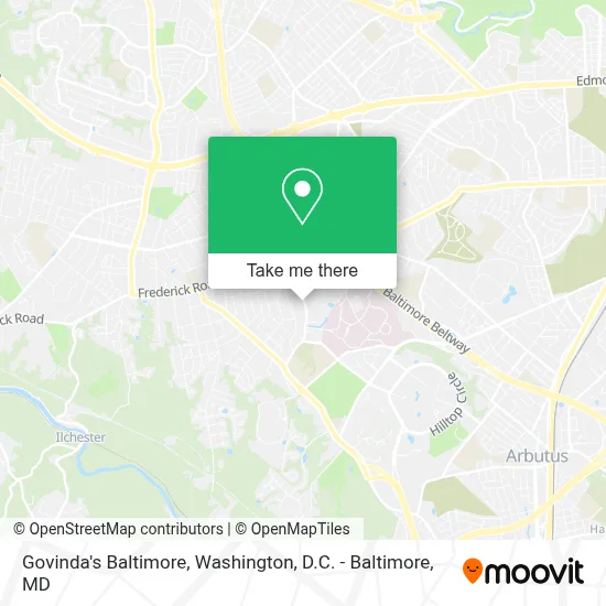 Govinda's Baltimore map