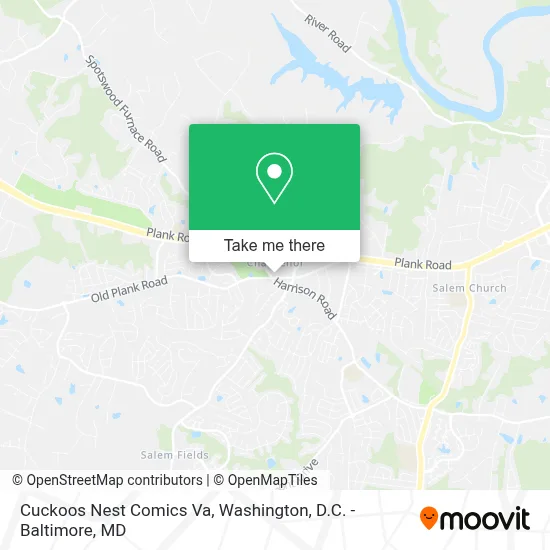 Cuckoos Nest Comics Va map