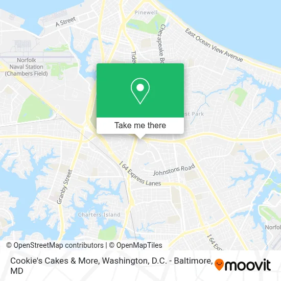 Cookie's Cakes & More map