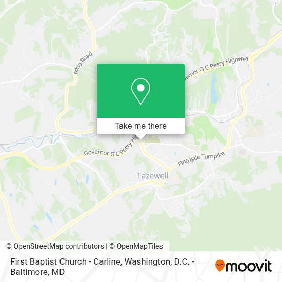 First Baptist Church - Carline map