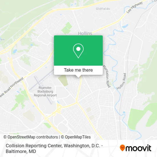 Collision Reporting Center map
