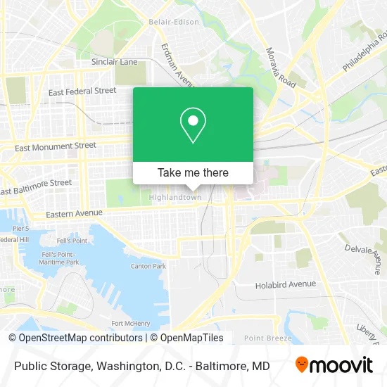 Public Storage map