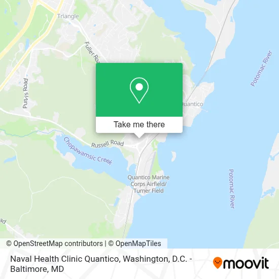 Naval Health Clinic Quantico map