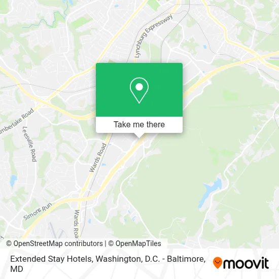 Extended Stay Hotels map