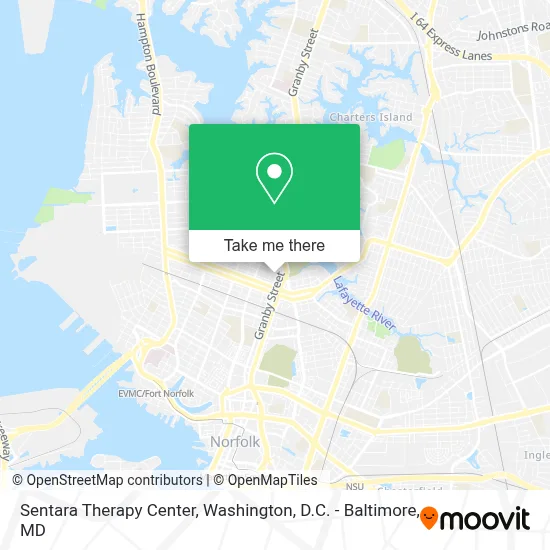 Sentara Therapy Center map