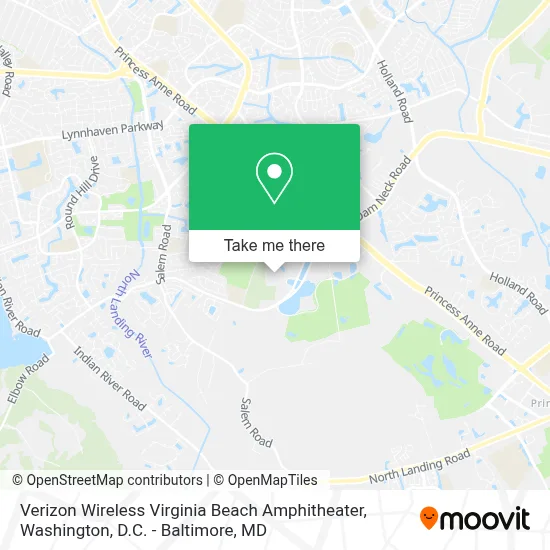 Verizon Wireless Virginia Beach Amphitheater map
