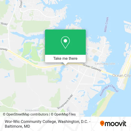 Wor-Wic Community College map
