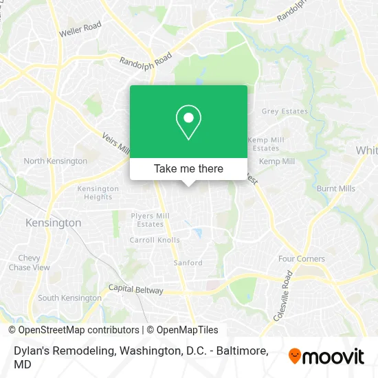 Dylan's Remodeling map