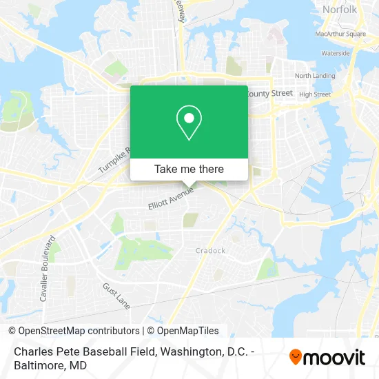 Charles Pete Baseball Field map