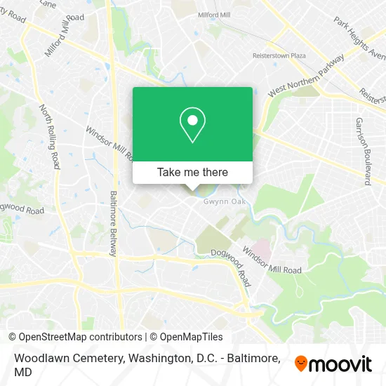 Woodlawn Cemetery map