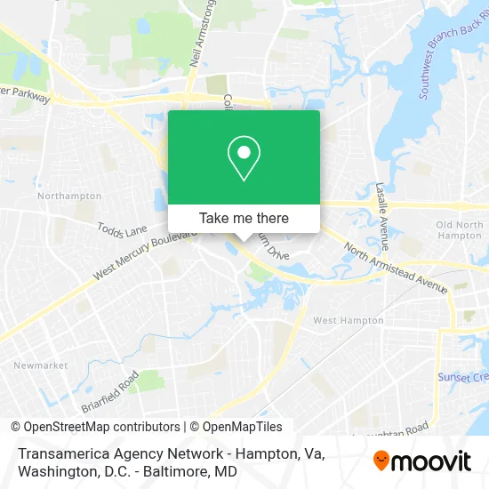Transamerica Agency Network - Hampton, Va map