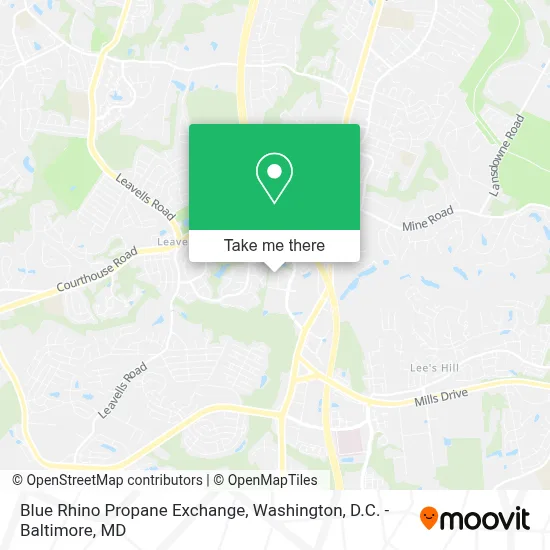 Blue Rhino Propane Exchange map