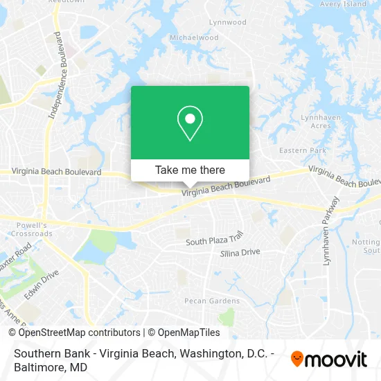 Southern Bank - Virginia Beach map
