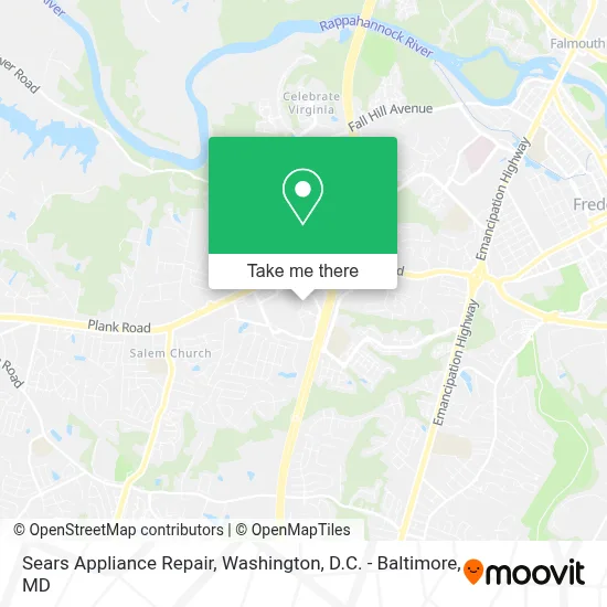 Sears Appliance Repair map