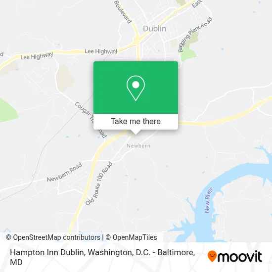 Hampton Inn Dublin map