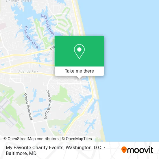 My Favorite Charity Events map