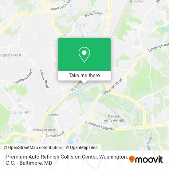 Premium Auto Refinish Collision Center map