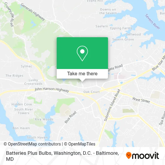 Batteries Plus Bulbs map