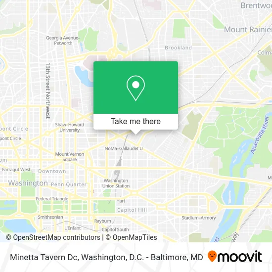 Minetta Tavern Dc map