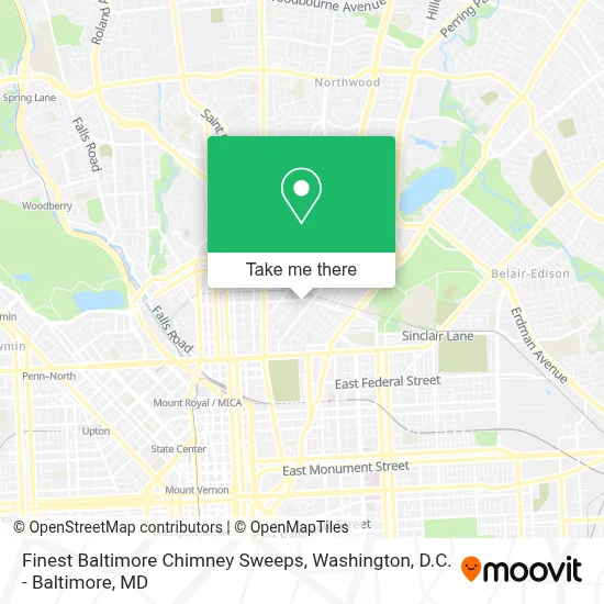 Finest Baltimore Chimney Sweeps map