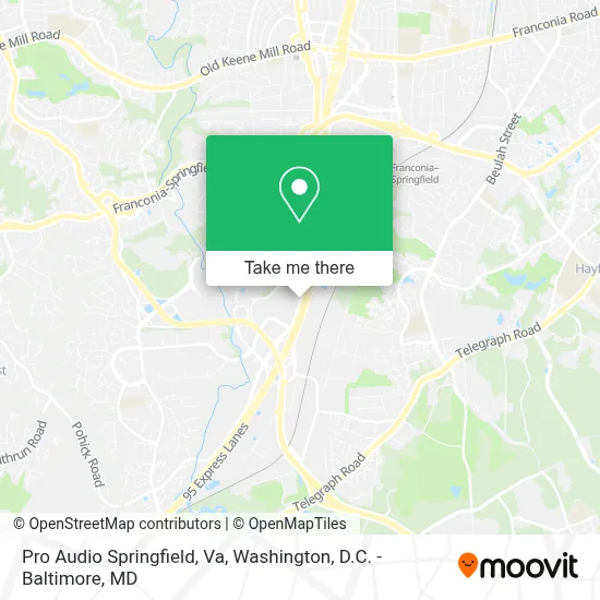Pro Audio Springfield, Va map