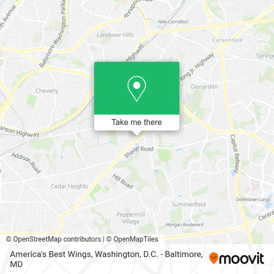 America's Best Wings map