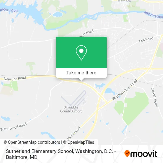 Sutherland Elementary School map